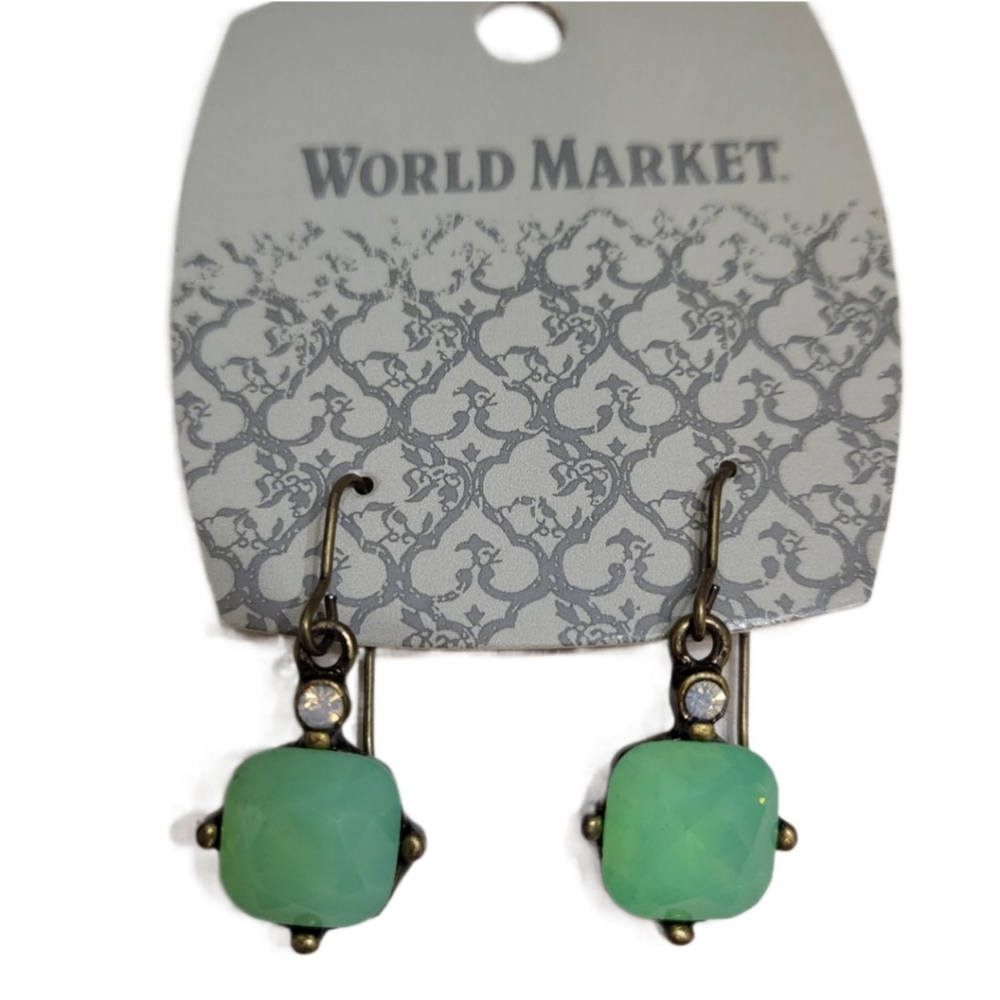 Dangle Drop Earrings Hook Women Turquoise Simulated Jewelry NWT
